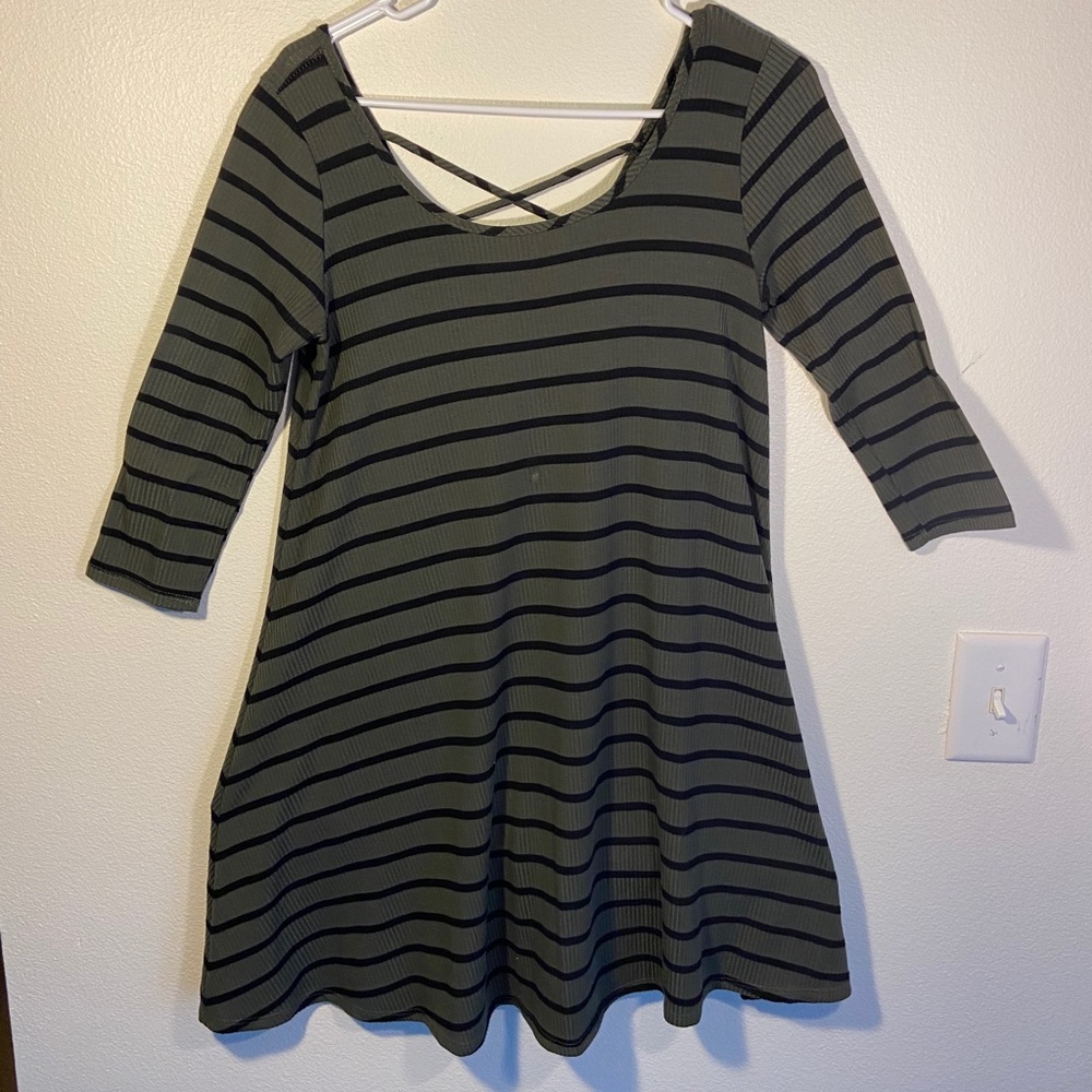 Green and Black Women’s Dress